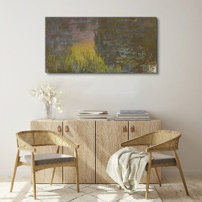 Foto auf leinwand Goldene Spiegelung im Wasser