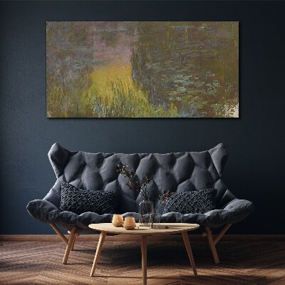 Foto auf leinwand Goldene Spiegelung im Wasser