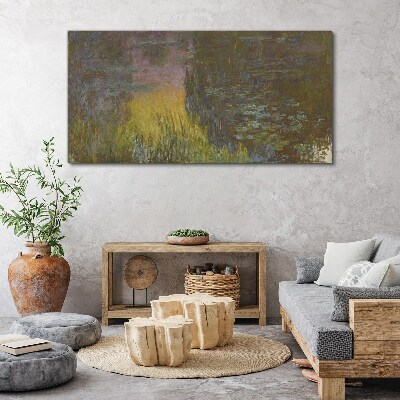 Foto auf leinwand Goldene Spiegelung im Wasser