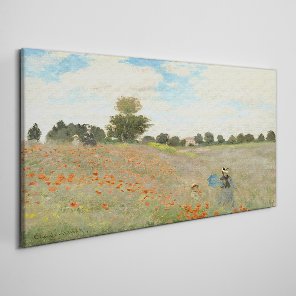 Foto auf leinwand Mohnfelder in der Sommersonne