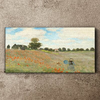 Foto auf leinwand Monet-Mohnblumen