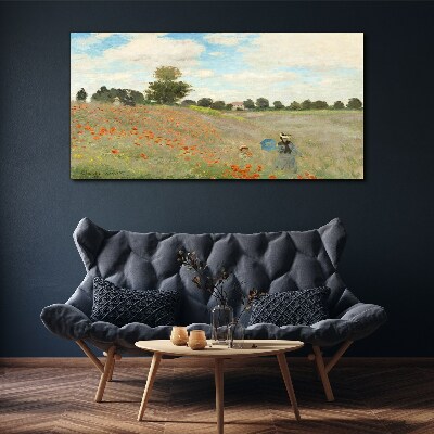 Foto auf leinwand Monet-Mohnblumen