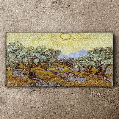 Foto auf leinwand Sun Van Gogh Wald