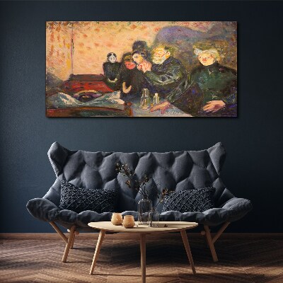 Foto auf leinwand Abend im Café
