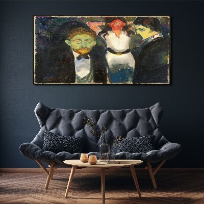 Bild auf leinwand Grüne Gesichter in der Nachtlandschaft