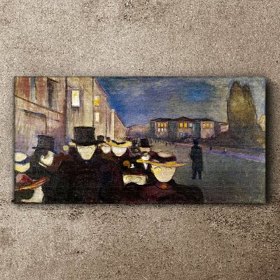 Bild auf leinwand Abendspaziergang in der Stadt