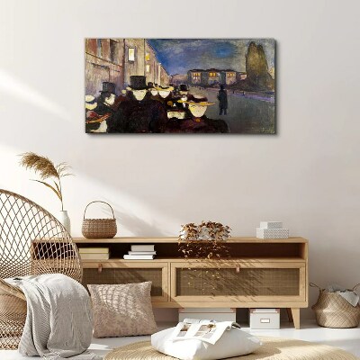 Bild auf leinwand Abendspaziergang in der Stadt