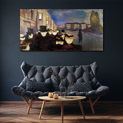 Bild auf leinwand Abendspaziergang in der Stadt