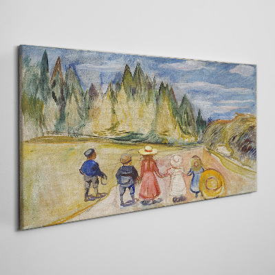 Foto auf leinwand Märchenwald Edvard Munch