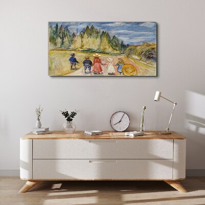 Foto auf leinwand Ein Spaziergang zwischen den Bäumen