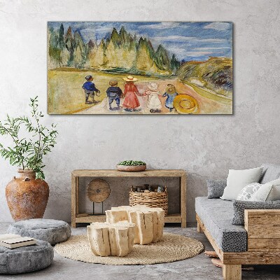 Foto auf leinwand Ein Spaziergang zwischen den Bäumen