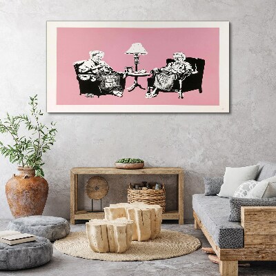 Foto leinwand Moderne Oma Banksy