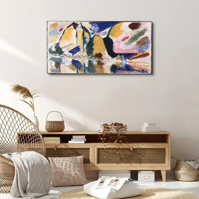 Wandbild Abstrakte Landschaft in den Farben der Natur