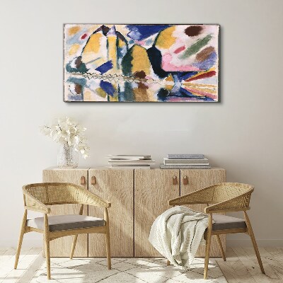 Wandbild Abstrakte Landschaft in den Farben der Natur