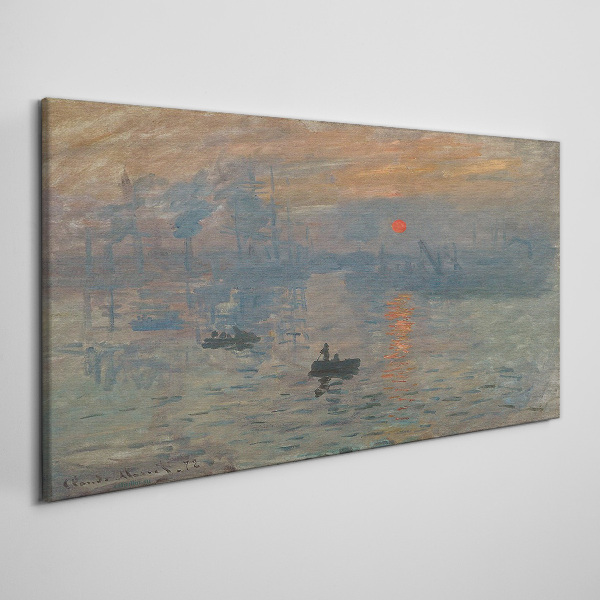 Bild auf leinwand Sonnenuntergang über dem Hafen