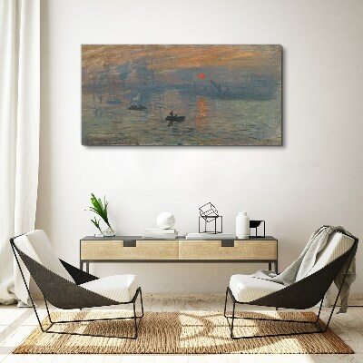 Bild auf leinwand Sonnenuntergang über dem Hafen