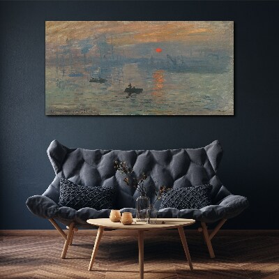 Bild auf leinwand Sonnenuntergang über dem Hafen