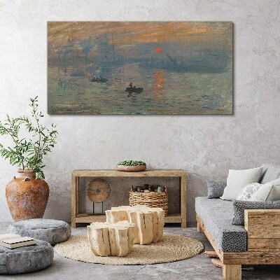 Bild auf leinwand Sonnenuntergang über dem Hafen
