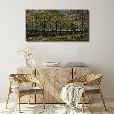 Foto auf leinwand Herbstspaziergang im Park