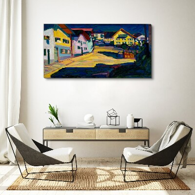 Foto auf leinwand Bunte Landschaft bei Nacht