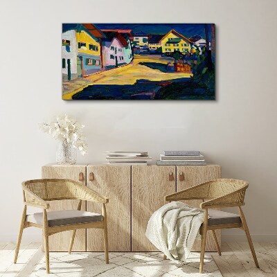 Foto auf leinwand Bunte Landschaft bei Nacht