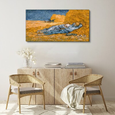 Bild auf leinwand Ruhen zwischen den goldenen Feldern