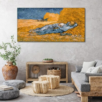 Bild auf leinwand Ruhen zwischen den goldenen Feldern
