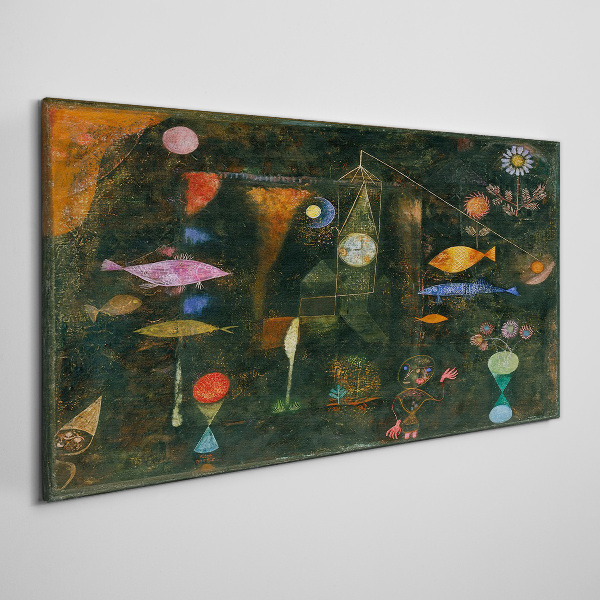 Foto auf leinwand Fische-Magie von Paul Klee