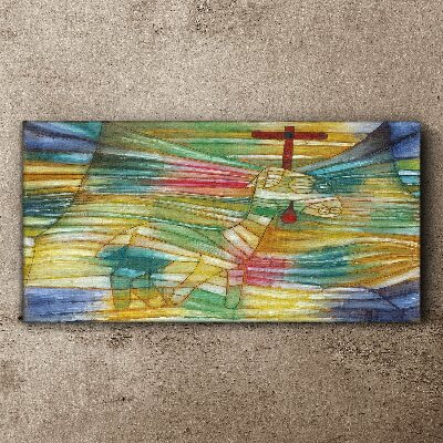 Wandbild Tier in einer farbenfrohen Landschaft