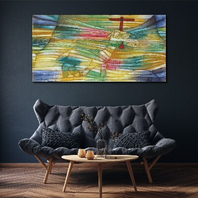Wandbild Tier in einer farbenfrohen Landschaft