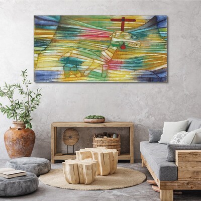 Wandbild Tier in einer farbenfrohen Landschaft