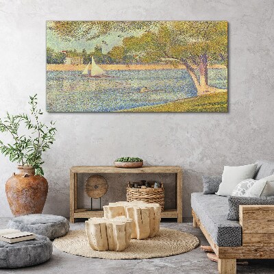 Bild auf leinwand Segel auf ruhigem Wasser