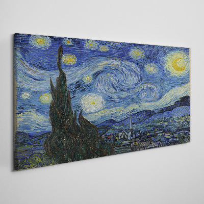 Foto leinwand Sternennacht Van Gogh