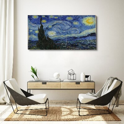 Foto leinwand Sternennacht Van Gogh