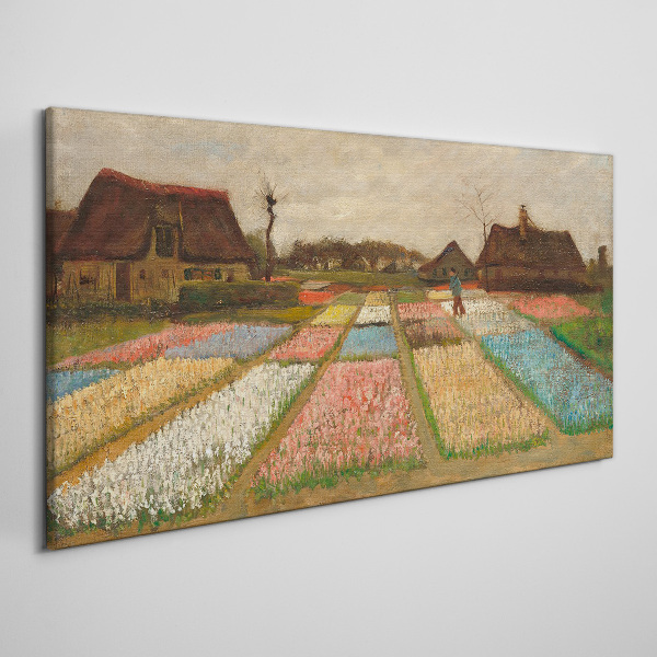 Bild auf leinwand Frühlingstulpenfelder