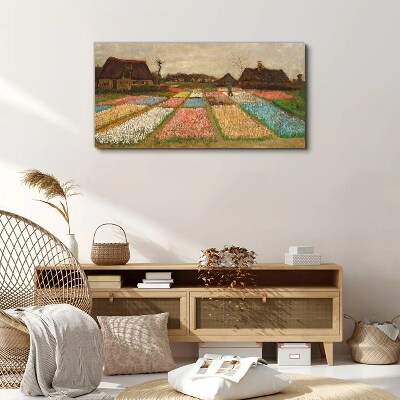 Bild auf leinwand Frühlingstulpenfelder