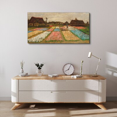 Bild auf leinwand Frühlingstulpenfelder