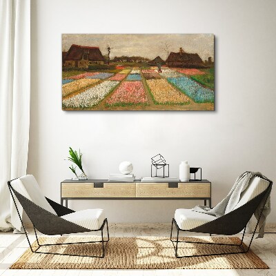 Bild auf leinwand Frühlingstulpenfelder