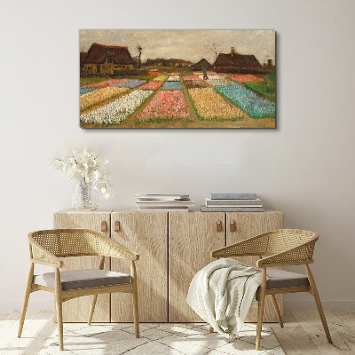 Bild auf leinwand Frühlingstulpenfelder