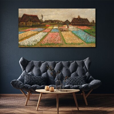 Bild auf leinwand Frühlingstulpenfelder
