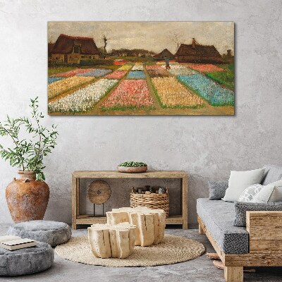 Bild auf leinwand Frühlingstulpenfelder