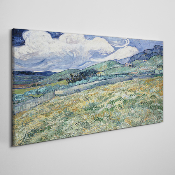Foto auf leinwand Eine Welle aus Grün und Himmel