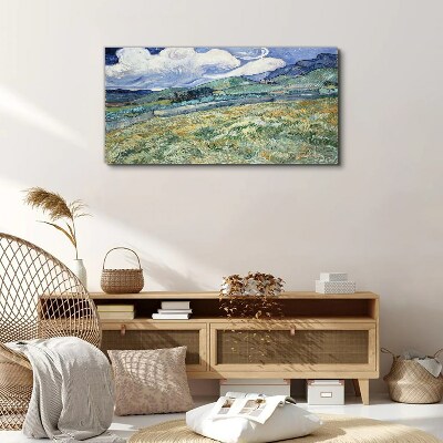 Foto auf leinwand Eine Welle aus Grün und Himmel
