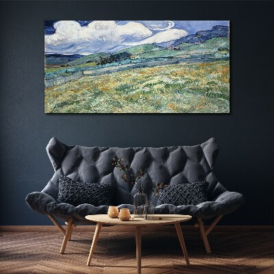 Foto auf leinwand Eine Welle aus Grün und Himmel