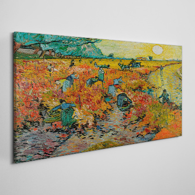Bild auf leinwand Roter Weinberg Van Gogh