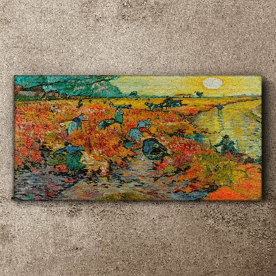 Bild auf leinwand Roter Weinberg Van Gogh