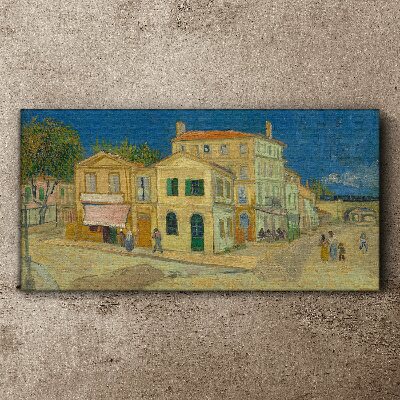 Foto auf leinwand Landschaft einer Stadt in der Sonne