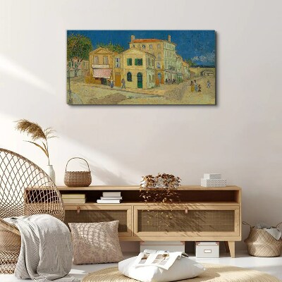 Foto auf leinwand Landschaft einer Stadt in der Sonne