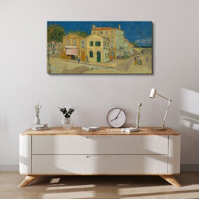 Foto auf leinwand Landschaft einer Stadt in der Sonne
