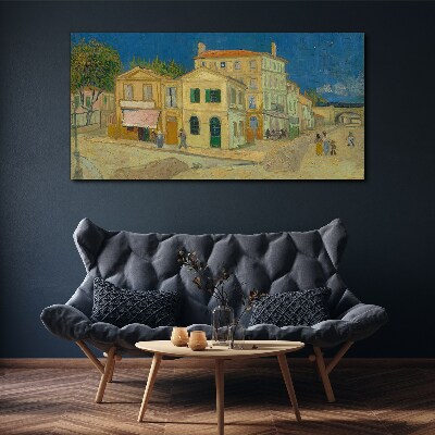Foto auf leinwand Landschaft einer Stadt in der Sonne